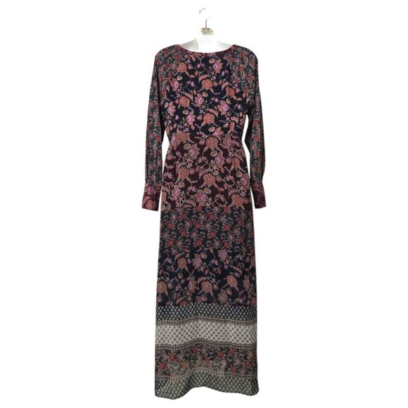 Cabi Festive Long Sleeve Floral Boho Maxi Dress Sz S - Picture 6 of 11